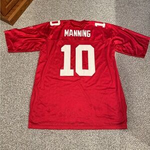 Vintage Red Eli Manning New York Giants NFL Reebok Football Jersey